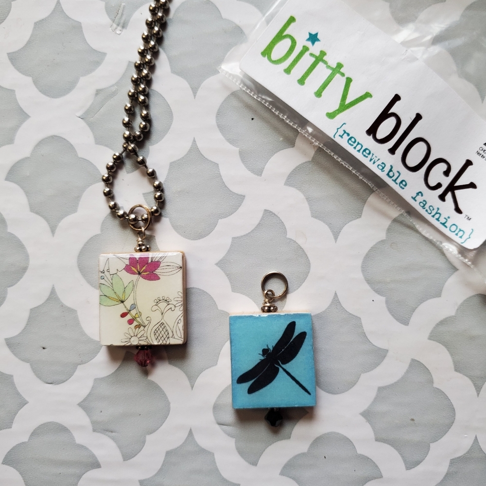 Bitty Blocks (interchangeable) Pendant Necklace
